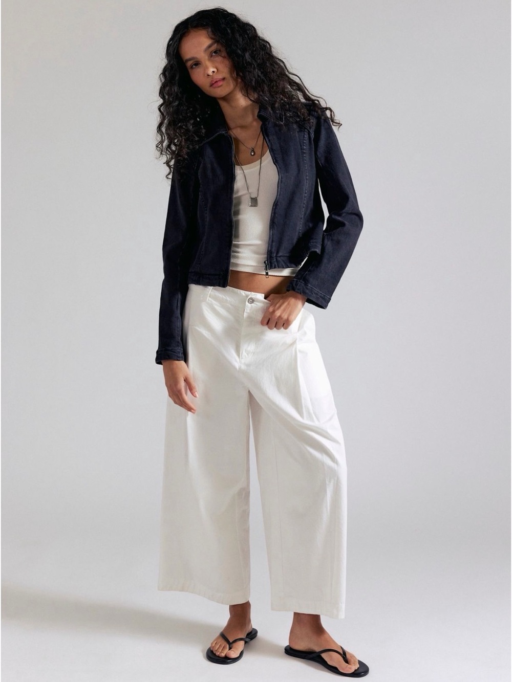 Free People We The Free River Denim Jacket - Black. NWT. Women’s XS